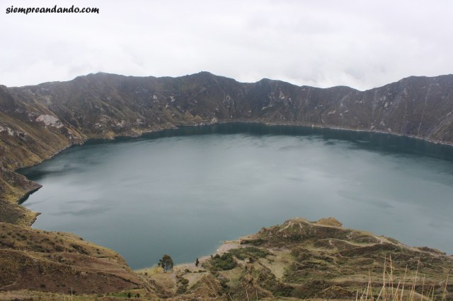 La laguna Quilotoa en el cráter del volcán