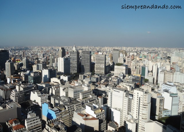 Vista de Sao Paulo desde la terraza del Edificio Italia
