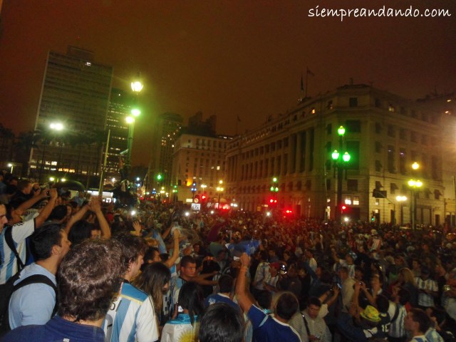 Festejos en Sao Paulo tras el pase a la final.