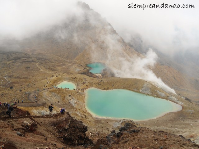 Lagunas Esmeralda durante el Tongariro Alpine Crossing.