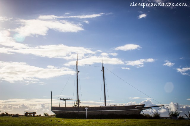 El Tambo ship, un barco abandonado en el sunset point, Hokitika.