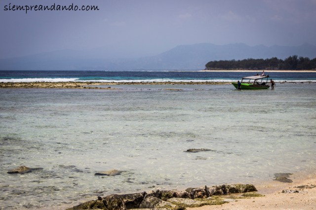 Otra playa de Gili Trawangan.