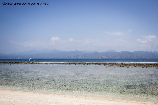 Una de las playas de Gili Trawangan,
